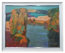 Картина. Юрий Болотов. Осенний денек. Холст, масло. 35х45 см. Авторская живопись