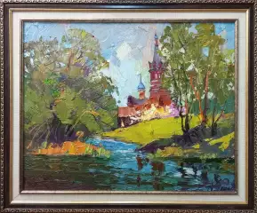 Картина. Александр Филиппов. Хороший день на Пасху. Холст, масло. 40х50 см. Авторская живопись.