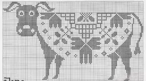Схема для вышивания Корова