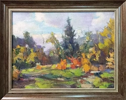 Картина. Максим Аникандров "Начало осени", холст, масло, 30х40 см. Авторская живопись. 