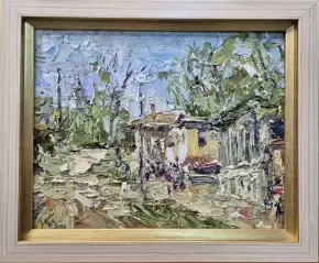 Картина. Инна Москалева. Старый Воронеж. Холст, картон, масло. 24х30 см. Авторская живопись.