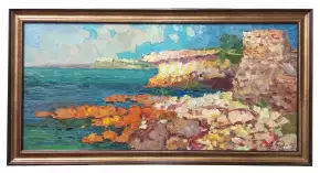 Картина. Александр Филиппов. Солнечные камни Херсона. Холст, масло. 40х85 см. Авторская живопись.