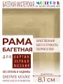 Багетная рама 95x105 для картин и зеркал, ширина - 8,1 см, классическая, пластиковая, с креплением, 142-40