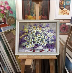 Картина. Никколова И.А. Июльский букет. Холст, масло. 40х50 см. Авторская живопись. 