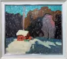 Картина. Юрий Болотов. Морозит. Холст, масло. 30х35 см. Авторская живопись