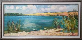 Картина. Александр Филиппов Поля июня холст, масло, 30х70 см, габ. 38х78 см. Авторская живопись.