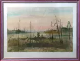 Картина. Виктория Винокурова По пути в Изборск, бумага, акварель, 40х53 см. Авторская живопись.