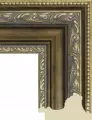Рама багетная 50x60 для картин и зеркал, золотая-коричневая - 8,5 см, классическая, пластиковая, с креплением, 844-179