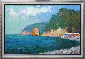 Картина. Александр Филиппов. Солнечное настроение (скала Парус). Холст, масло. 40х60 см. Авторская живопись.