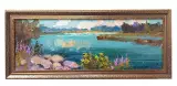 Картина. Александр Филиппов. Каменистый бережок холст, масло. 18х50 см. Авторская живопись.