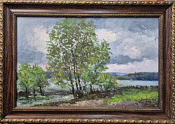 Картина. Стефан Домусчи. Этюд 2000г. Картон, масло. 35х54см. Авторская живопись. 