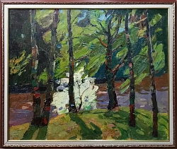 Картина. Юрий Болотов. Зеленый шум. Холст, масло. 50х60 см. Авторская живопись. 