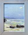 Картина. Александр Крымовский. Морской прибой. Холст, картон, масло. 24х21см. Авторская живопись.