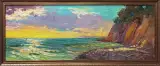 Картина. Александр Филиппов. Вечернее море. Холст, масло. 30х80 см. Авторская живопись.