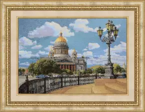 Гобелен в раме. СПБ Исаакиевский собор 2. 44х56 см