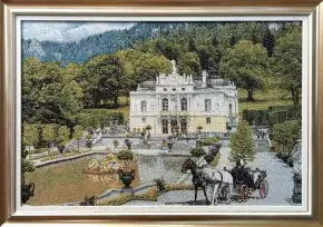 Гобелен в раме. Линдерхоф. 55х38 см
