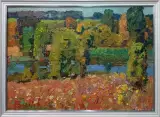 Картина. Юрий Болотов. Теплое утро. Холст, масло. 50х70 см. габ. Авторская живопись