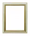 Рама багетная 60x90 для картин и зеркал, золотая-молочная - 5 см, классическая, пластиковая, с креплением, 701-14