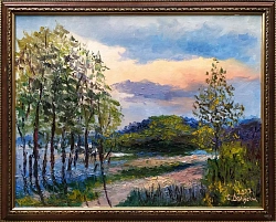 Картина. Стефан Домусчи "Этюд" холст, картон, масло, 36х46 см. Авторская живопись.