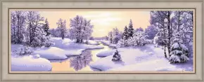 Гобелен в раме. Родина Зима. 62х158 см