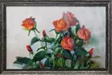 Картина. Елена Санина Розы, холст, масло, 45х30 см. Авторская живопись.