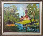 Картина. Александр Филиппов. Хороший день на Пасху. Холст, масло. 40х50 см. Авторская живопись.