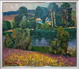 Картина. Юрий Болотов. Земля в цвету. Холст, масло. 70х80см. Авторская живопись