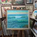 Картина. Сулеков Юрий Море, оргалит, масло, 60х70см. Авторская живопись.
