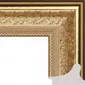 Рама багетная 40x50 для картин и зеркал - 6,5 см, классическая, пластиковая, с креплением, без стекла, М-30-1