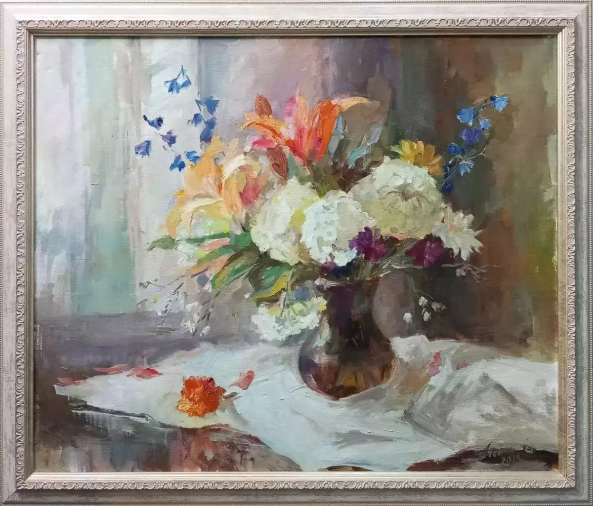 Картина. Анастасия Голубцова. Букет июля. Холст, масло. 50х60 см. Авторская живопись.