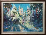 Картина. Александр Филиппов. Снежная сказка. Холст, масло. 50х70 см. Авторская живопись.