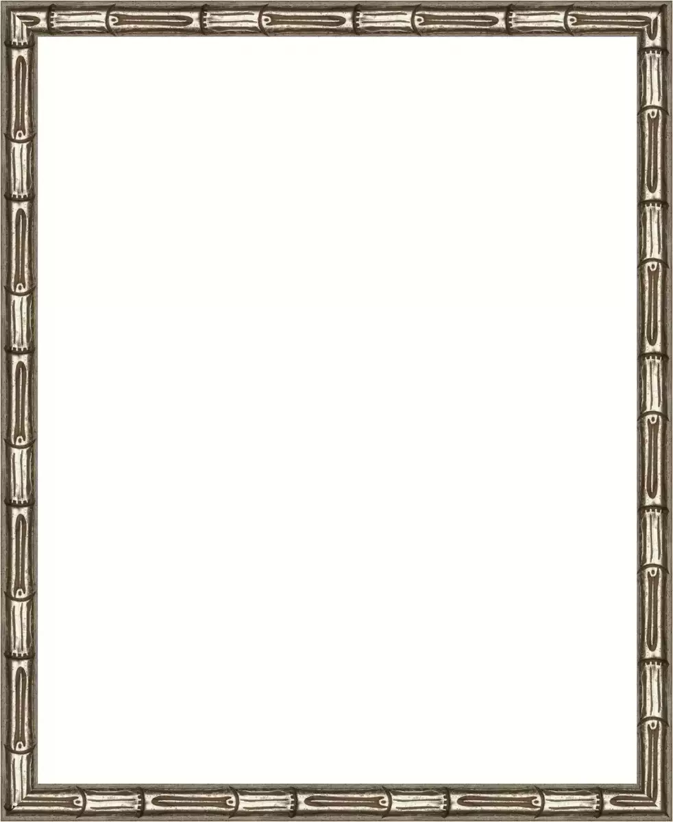 Рама багетная 40x60 для картин, серебряная - 2,4 см, этническая, пластиковая, с креплением, 166-28