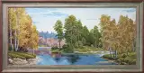 Гобелен в раме. Краски осени, габ 54х106 см, 718-16