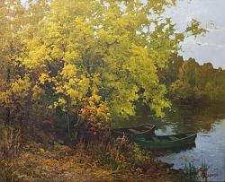 Картина. Виктор Довбенко. Осенний день. Холст, масло. 65х80 см. Авторская живопись. 