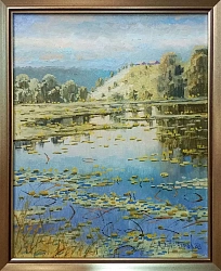 Картина. Александр Давыдов. Старый затон. Холст, масло, 50х40. Авторская живопись.