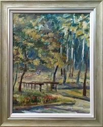 Картина. Олеся Фатеева "Солнечный день" картон, масло, 35,5х27 см. Авторская живопись. 