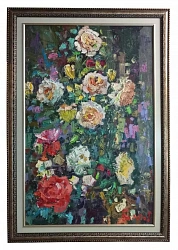 Картина. Юрий Болотов. Запах роз. Холст, масло. 80х50 см. Авторская живопись